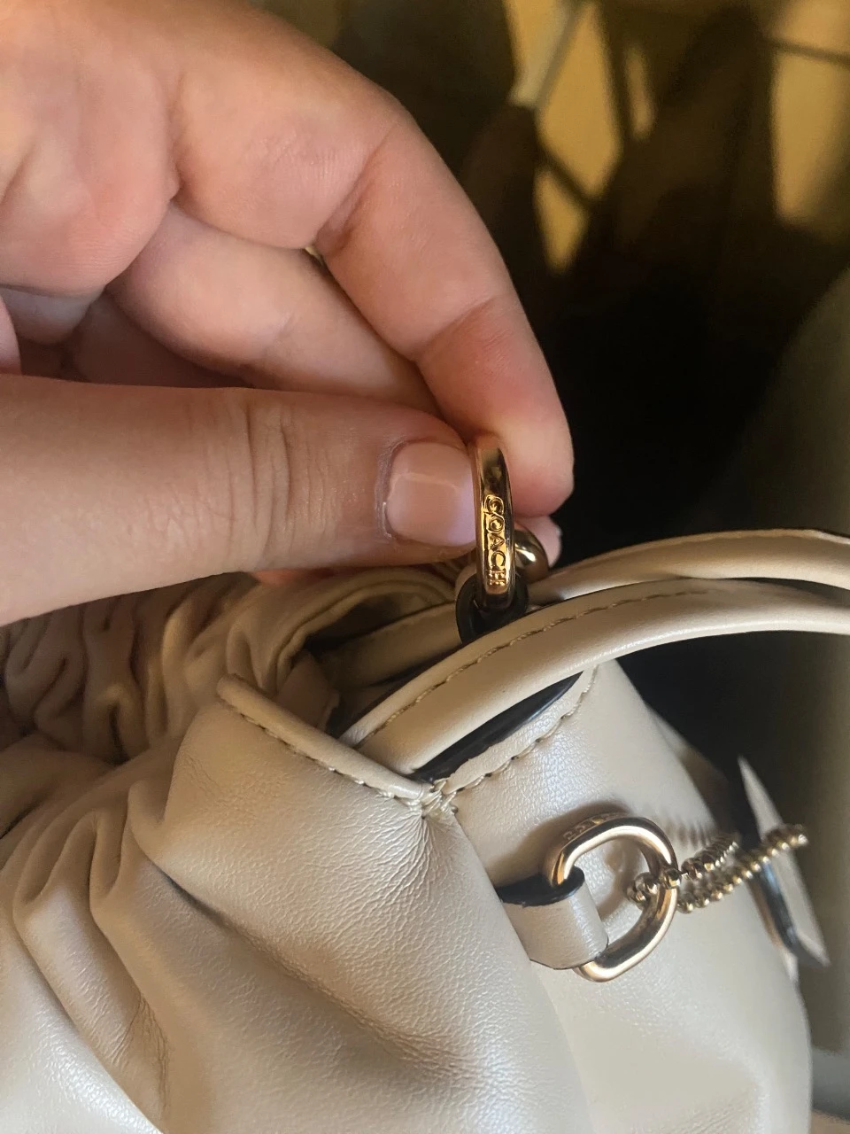 bolsa mala Coach Faye Shoulder beige crème lindissima sans défauts – photo 14